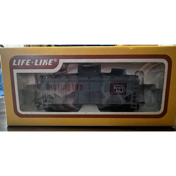 Vintage Life-Like Model Train Burlington Box Car In Original Box - Picture 1 of 8
